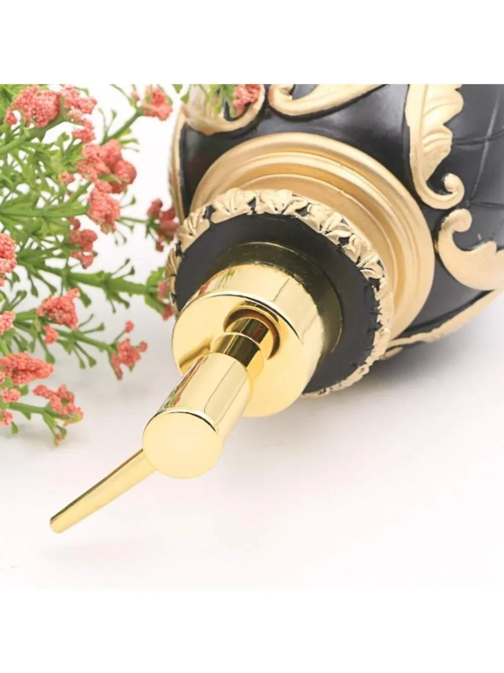 Stylish 12 oz Liquid Soap Dispenser Pump for Kitchen & Bathroom Countertops